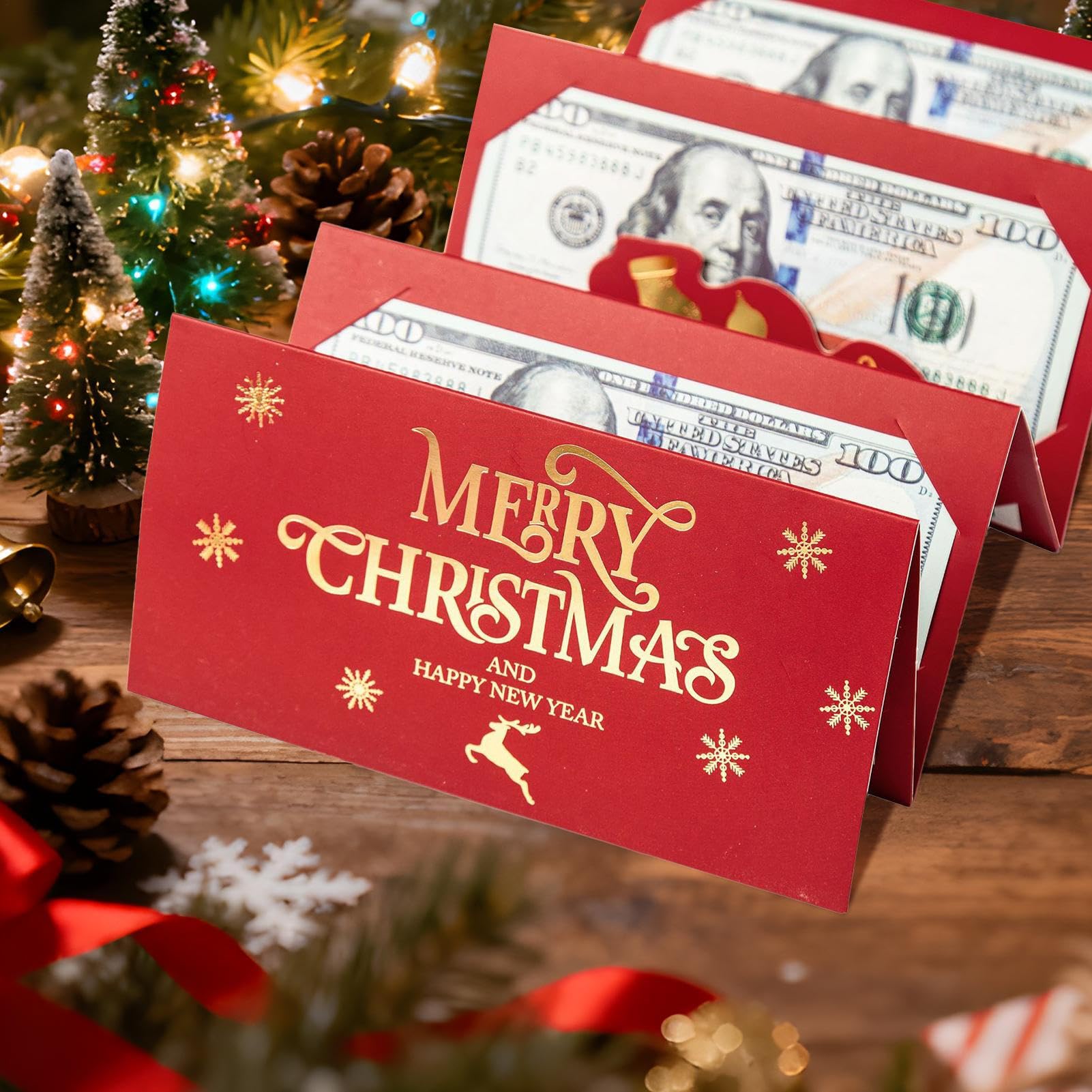 Sobres De Dinero Navideños - Tarjetas con Sobres para Regalo En Efectivo | Decoración Navideña para Padres Madres Abuelos Organizadores De Eventos,Detalles para Calcetín De