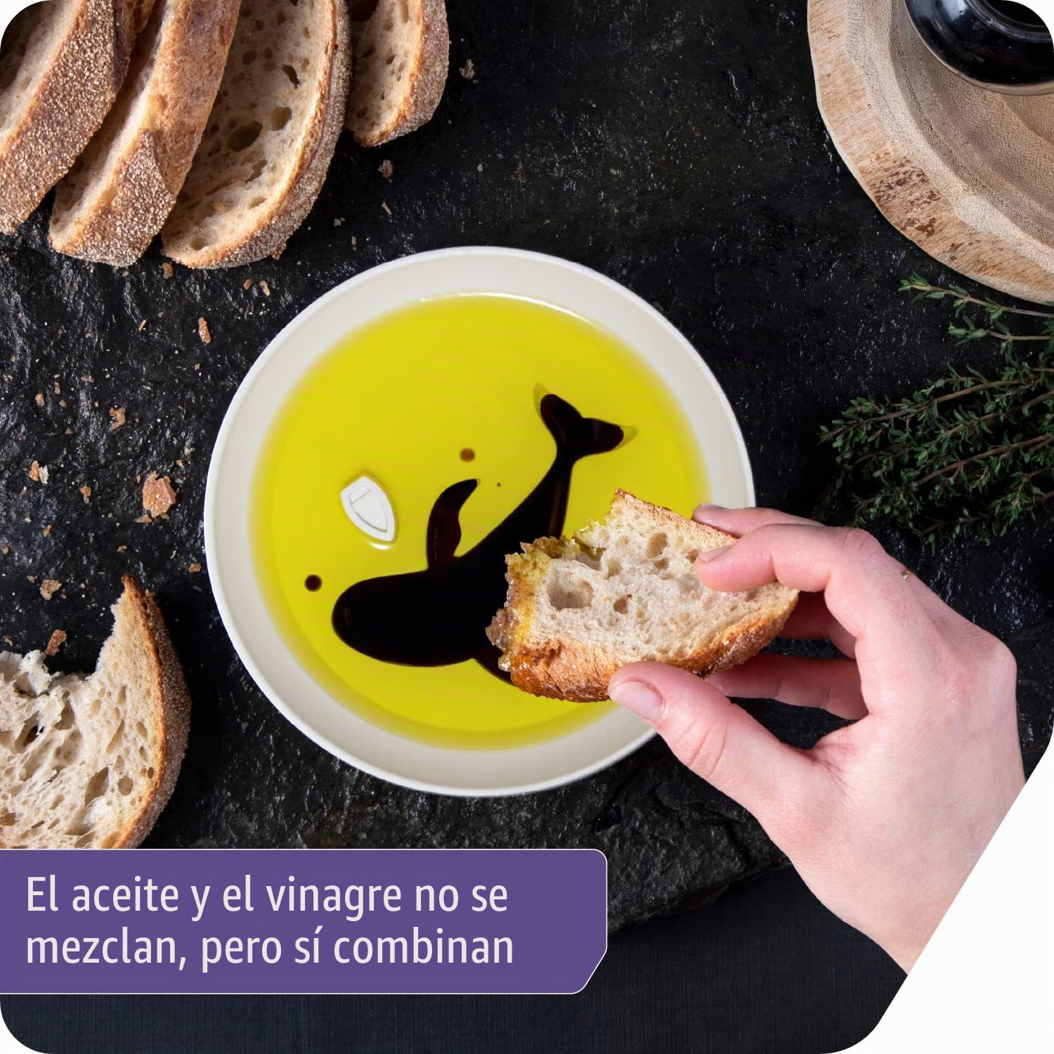 PELEG DESIGN Dip Sea Plato para Salsas Ballena – Recipiente para Aceite de Oliva y Vinagre Balsámico, Cuenco para Soja y Aperitivos, Diseño Divertido y Original, Apto para Lavavajillas