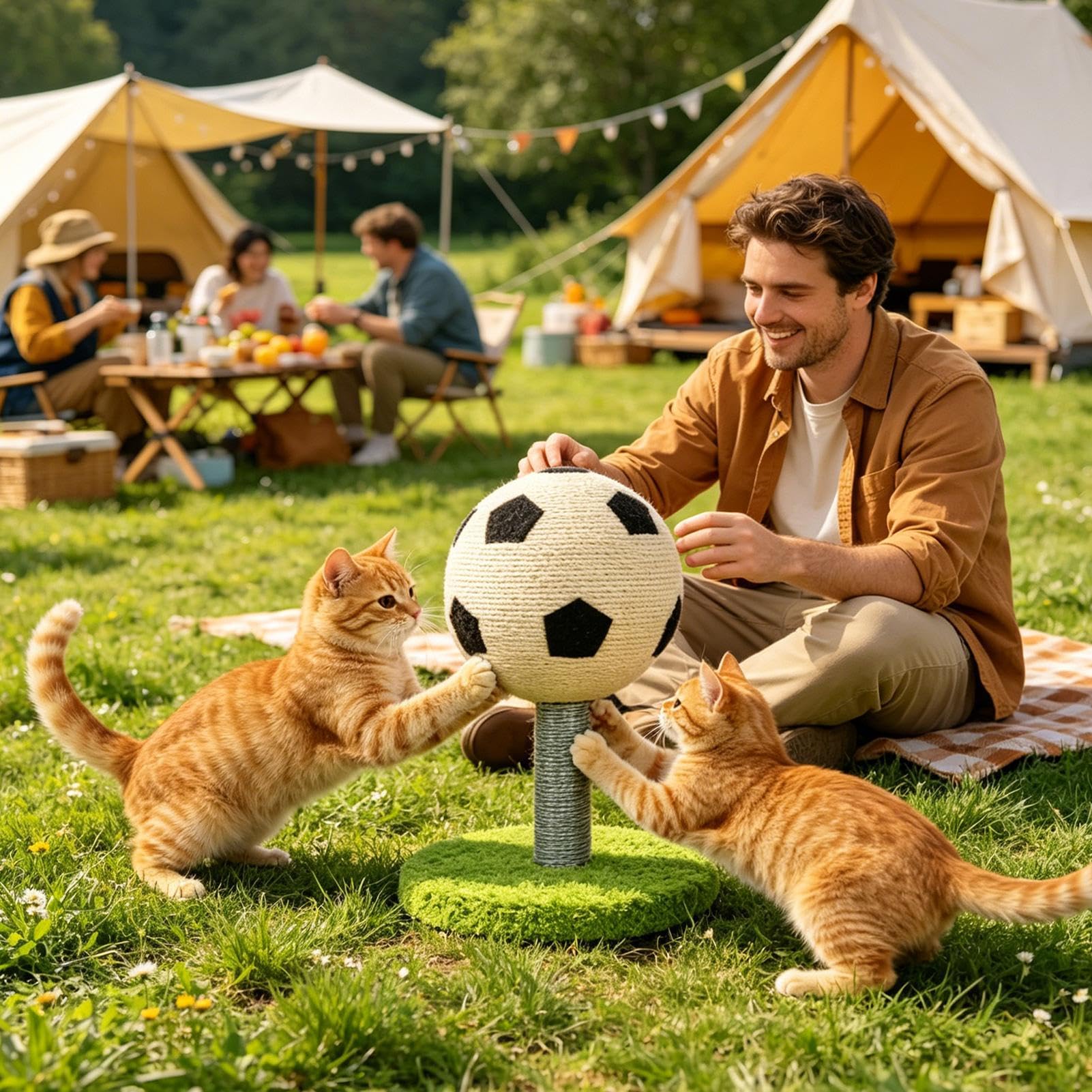 Cat Scratcher Ball - Interaktywna zabawka dla zwierząt, Rolling Scratch with Clawing, stabilny rdzeń budowy, pomoc w ćwiczeniach, trener gry w celu poprawy poziomów aktywności koca i redukcji