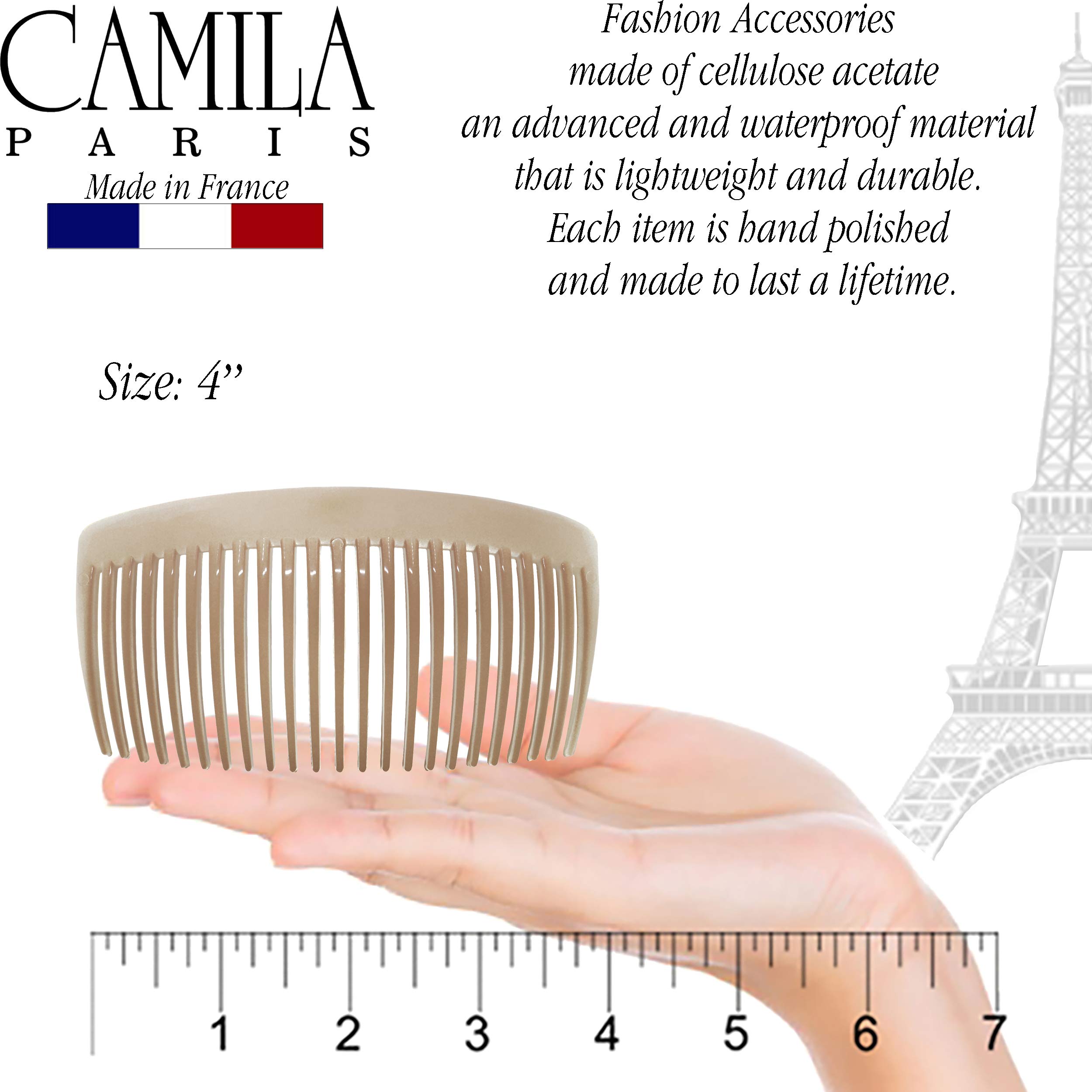 Camila Paris CP2912 Haarkamm, 10,2 cm, groß, gedrehte Haarkämme