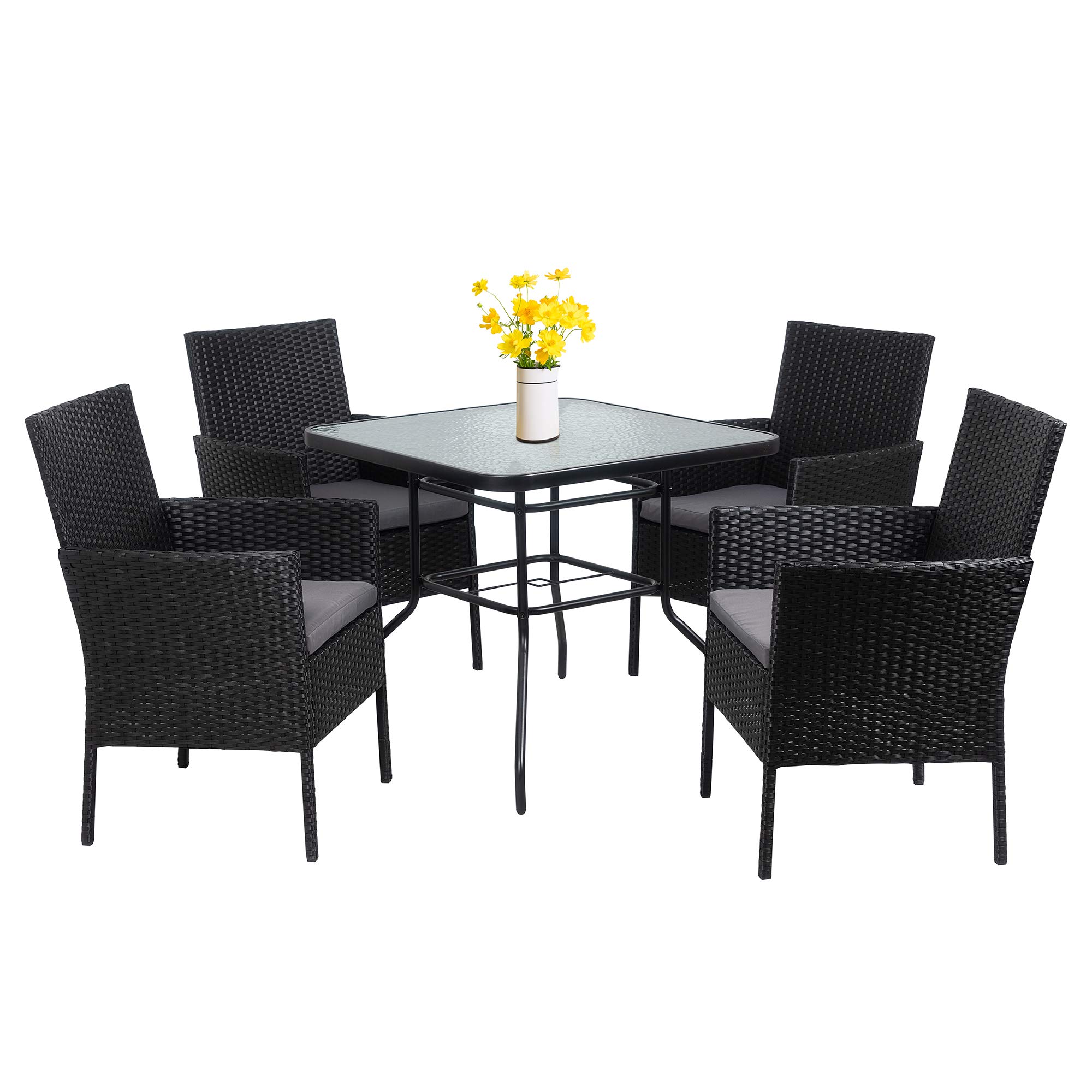 Black Wicker Outdoor Chairs All Chairs