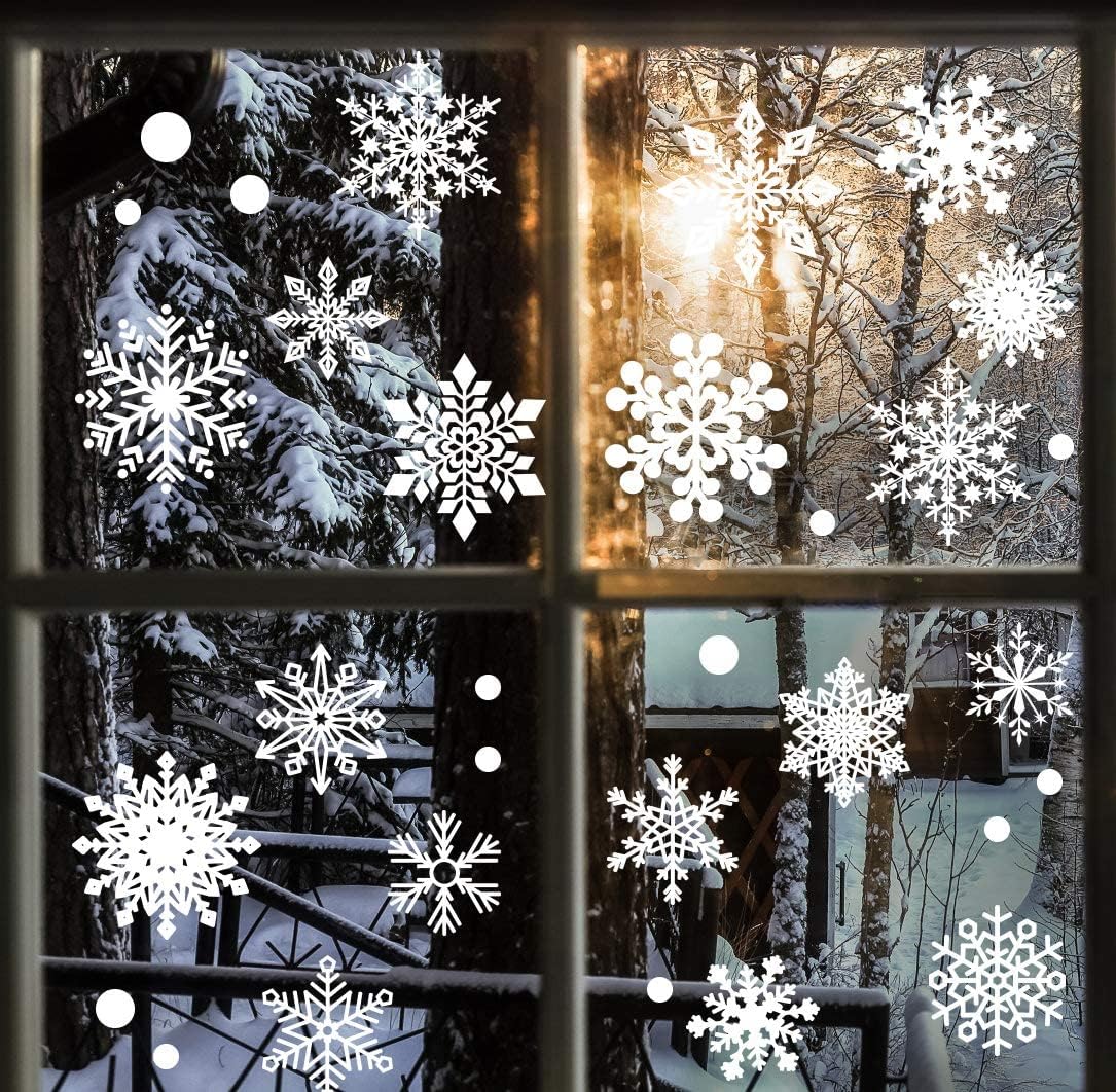 Christmas Snowflake Window Clings