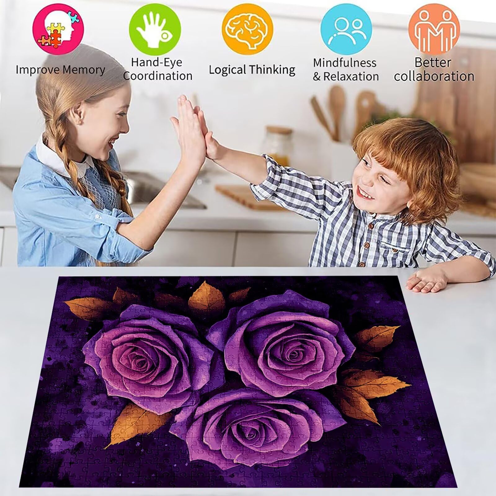 Puzzle 3000 elementów różowe puzzle dla dorosłych kwiaty 122 x 81 cm Unikalne rzemiosło klasyczne 3D drewniana układanka do rodzinnych gier aktywnych, układanka do samodzielnego wykonania nawet do