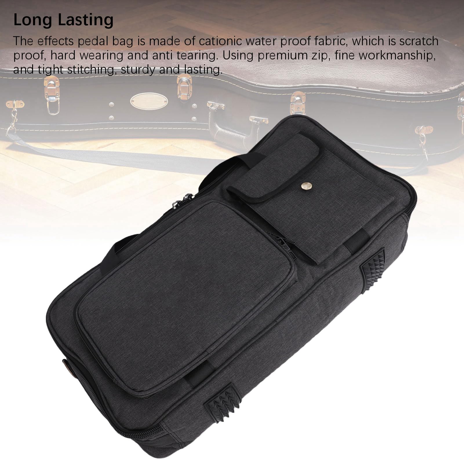 Guitareffektpedal -Tragetasche für Boss, Linie 6, Dicker Polstereffekt Pedalboard -Aufbewahrungskoffer mit Einstellbarem Schultergurt, Tragbarer Gig Tasche (L)
