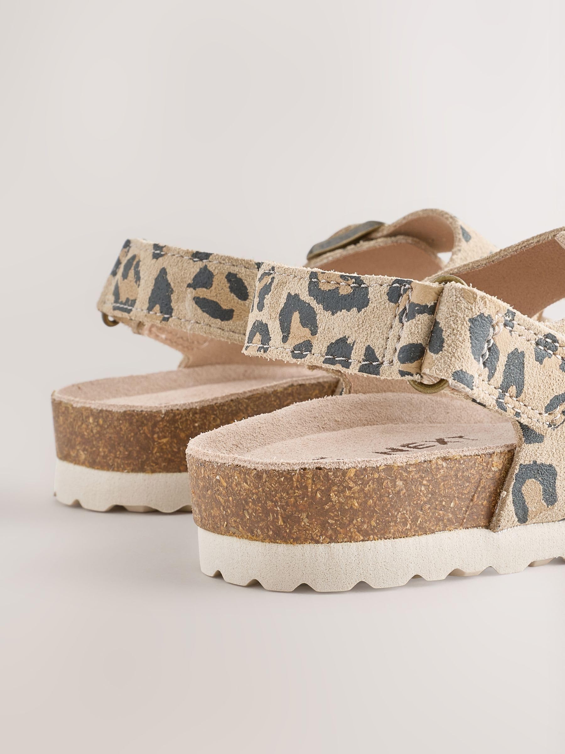 NEXT Mädchen Sandalen mit Korksohle und Klettverschluss