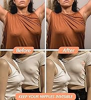 Vista 5 de 2 pares de cubiertas de silicona para pezones, reutilizables, pétalos de pecho, adhesivo invisible, brasier sin espalda