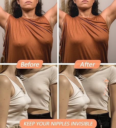 Miniatura 5 de 2 pares de cubiertas de silicona para pezones, reutilizables, pétalos de pecho, adhesivo invisible, brasier sin espalda