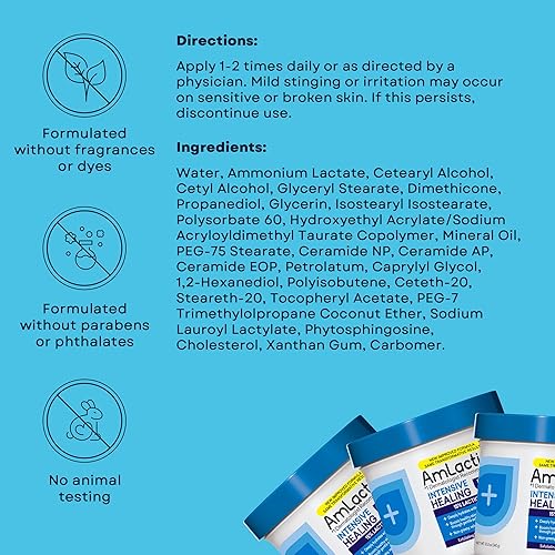 Miniatura 7 de AmLactin Crema corporal restauradora de alivio rápido  Tina de 12 onzas  Exfoliante e hidratante 2 en 1 para piel seca con 15 de ácido láctico y