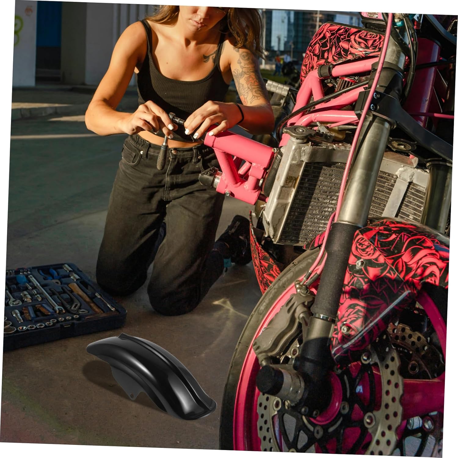 2pcs Motorcycle Mudguards Rear Wheel Back Mud Guard Sleek Design for 883