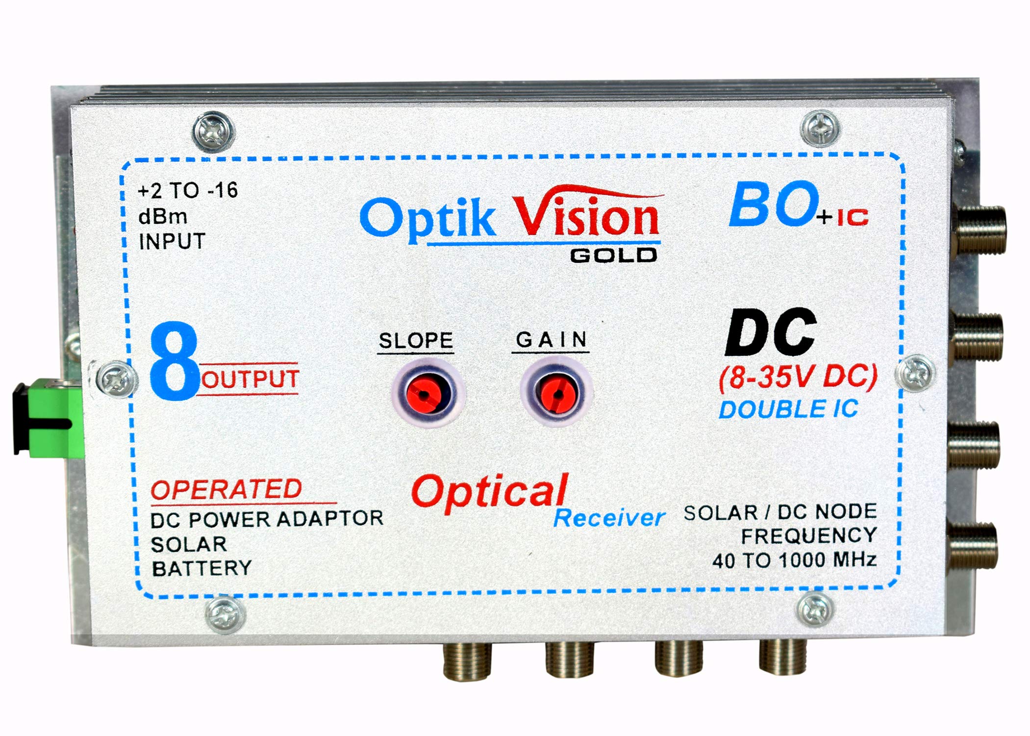 Optik vision gold Optical Receiver, DC Node 8 Output {8 to 35 Volt} Reverse DC