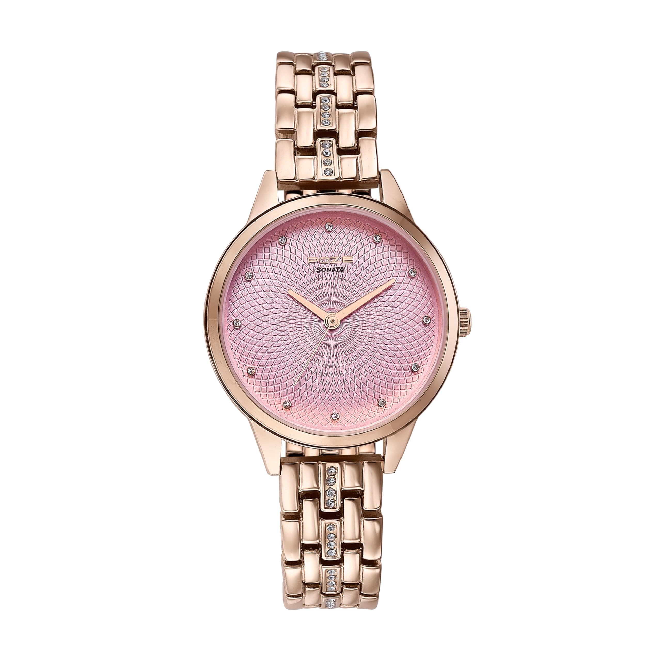 Poze Analog Quartz Pink Dial Watch for Women
