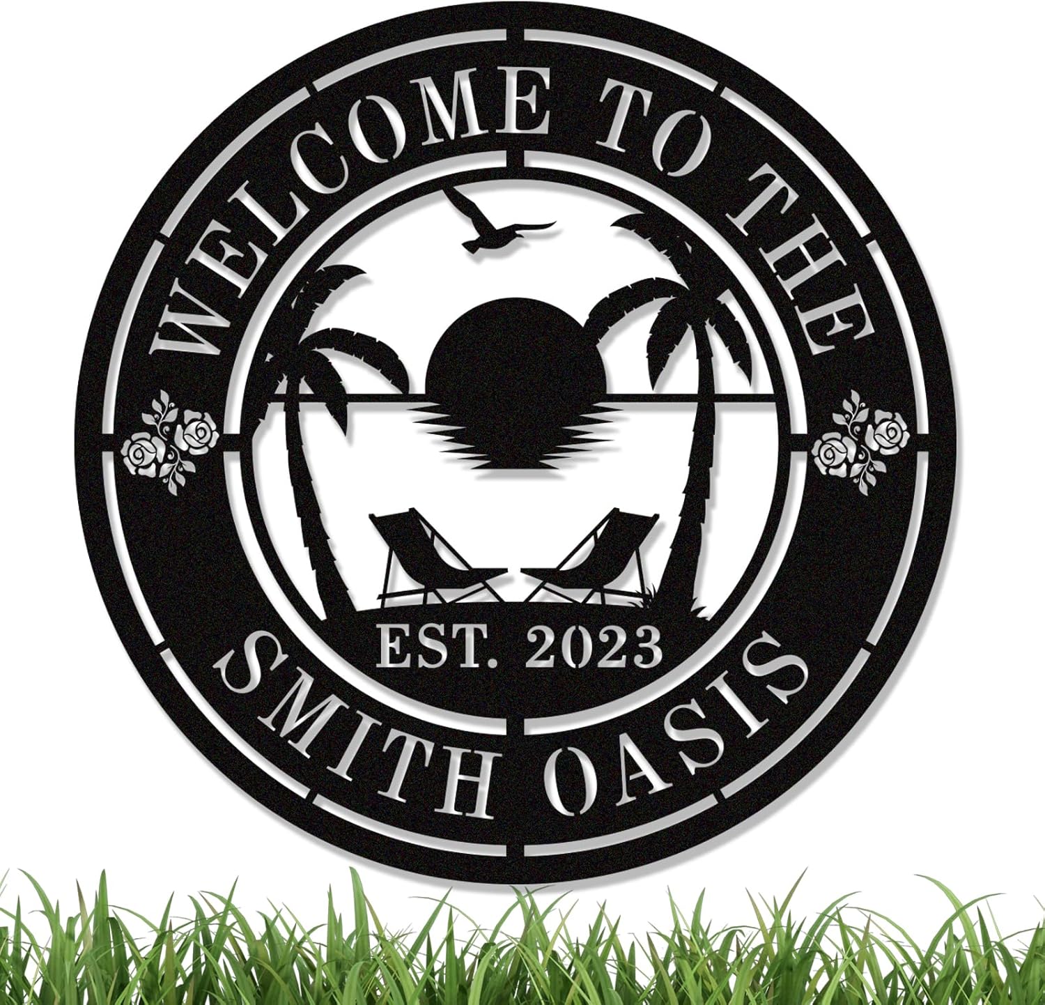 Personalized Hummingbird Metal Yard Signs with Stake, Custom Address Yard Signs with Stakes,Custom House Numbers for Outside，Personalized House Number Sign, Personalized Housewarming Gifts