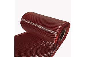 4 Inch Wide Red Kevlar Fabric - 2x2 Twill Weave