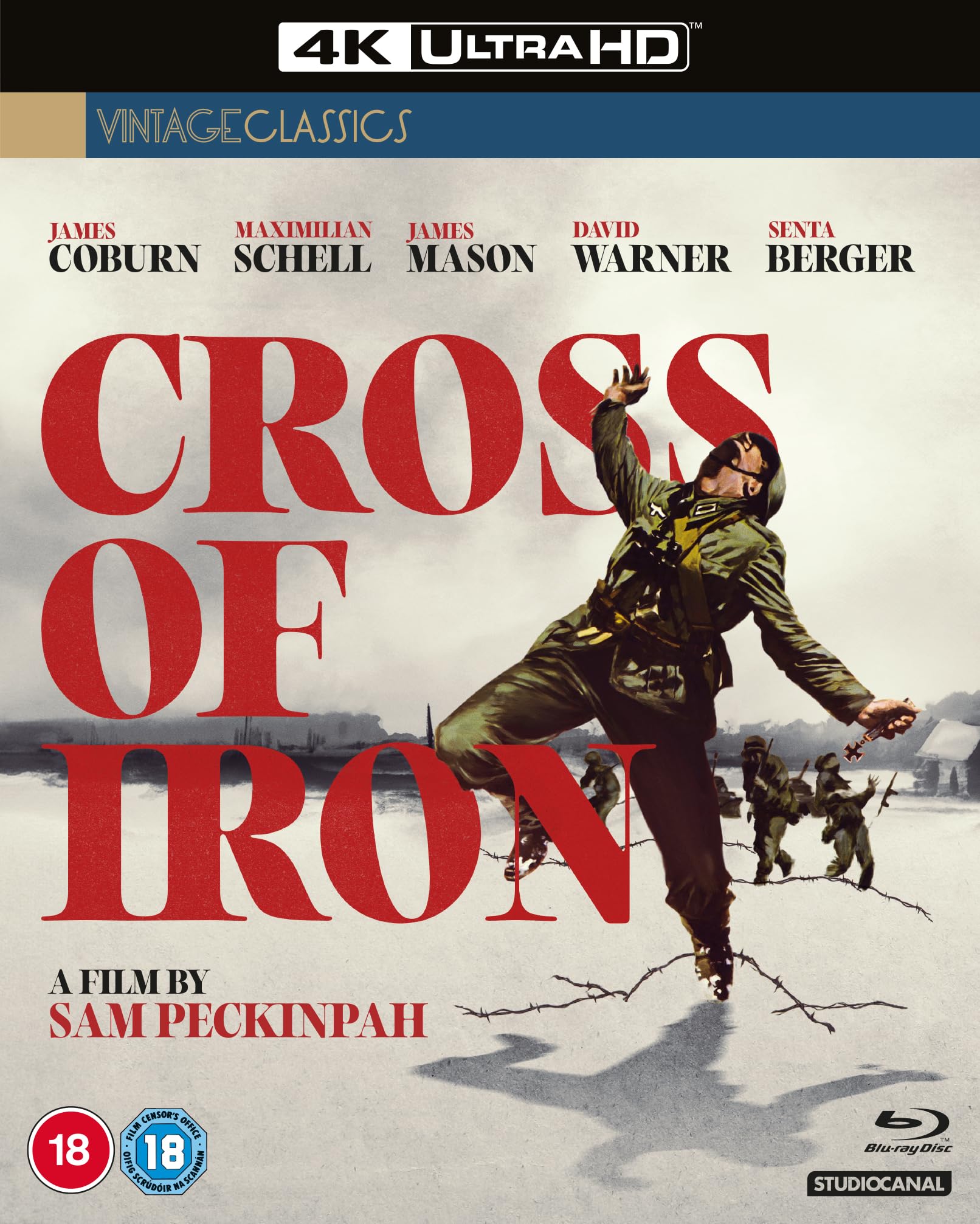 Cross of Iron (Vintage Classics) 4K UHD: Amazon.co.uk: Sam Peckinpah, James  Coburn, Maximilian Schell, James Mason, David Warner, Senta Berger: DVD &  Blu-ray