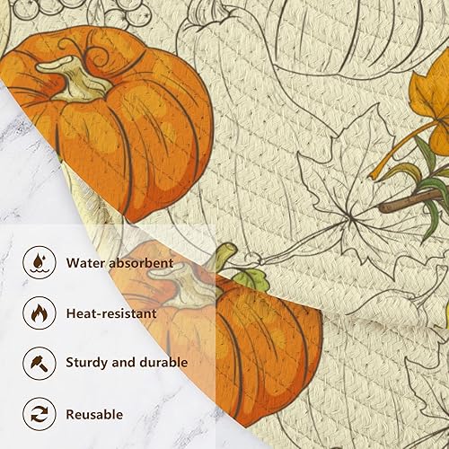 Miniatura 3 de ZRWLUCKY 3 Pcs Trivet Hot Pad for Hot Dishes 15in Cotton Thread Weave Absorb Water Hot Pan Holder for Bowl Spoon Rest for Cooking and Baking