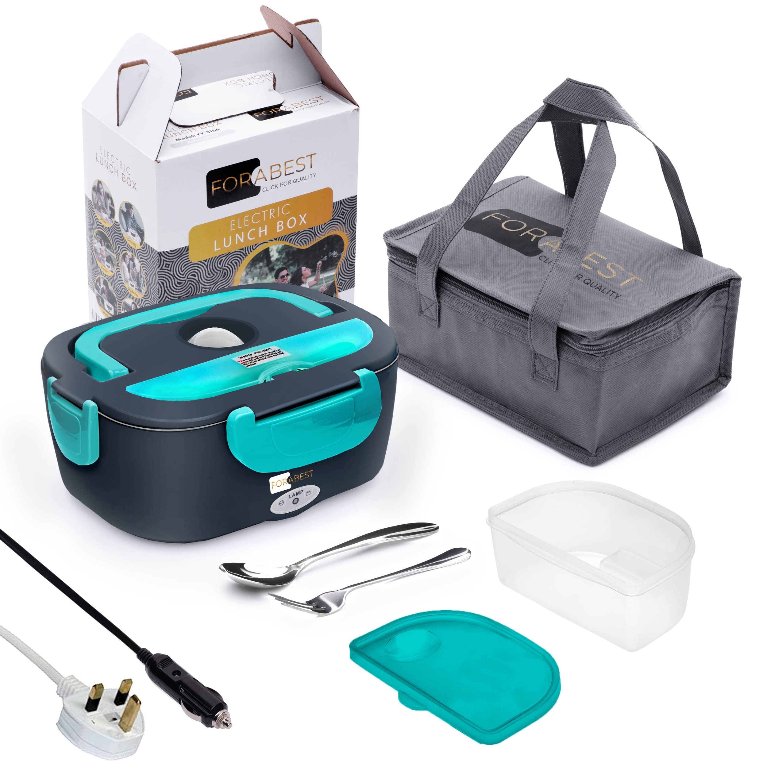 Buy FORABEST Electric Lunch Box Food Heater 2in1 Portable Mini