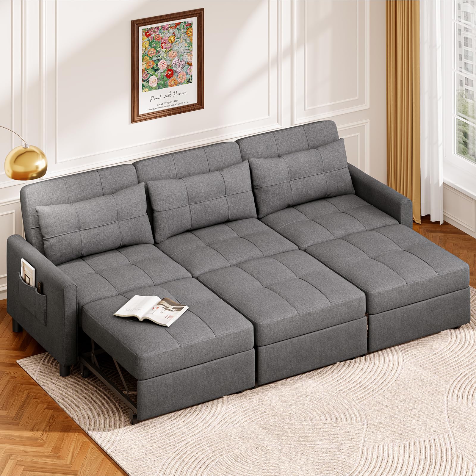 Aiho 84 Sectional Sleeper Sofa