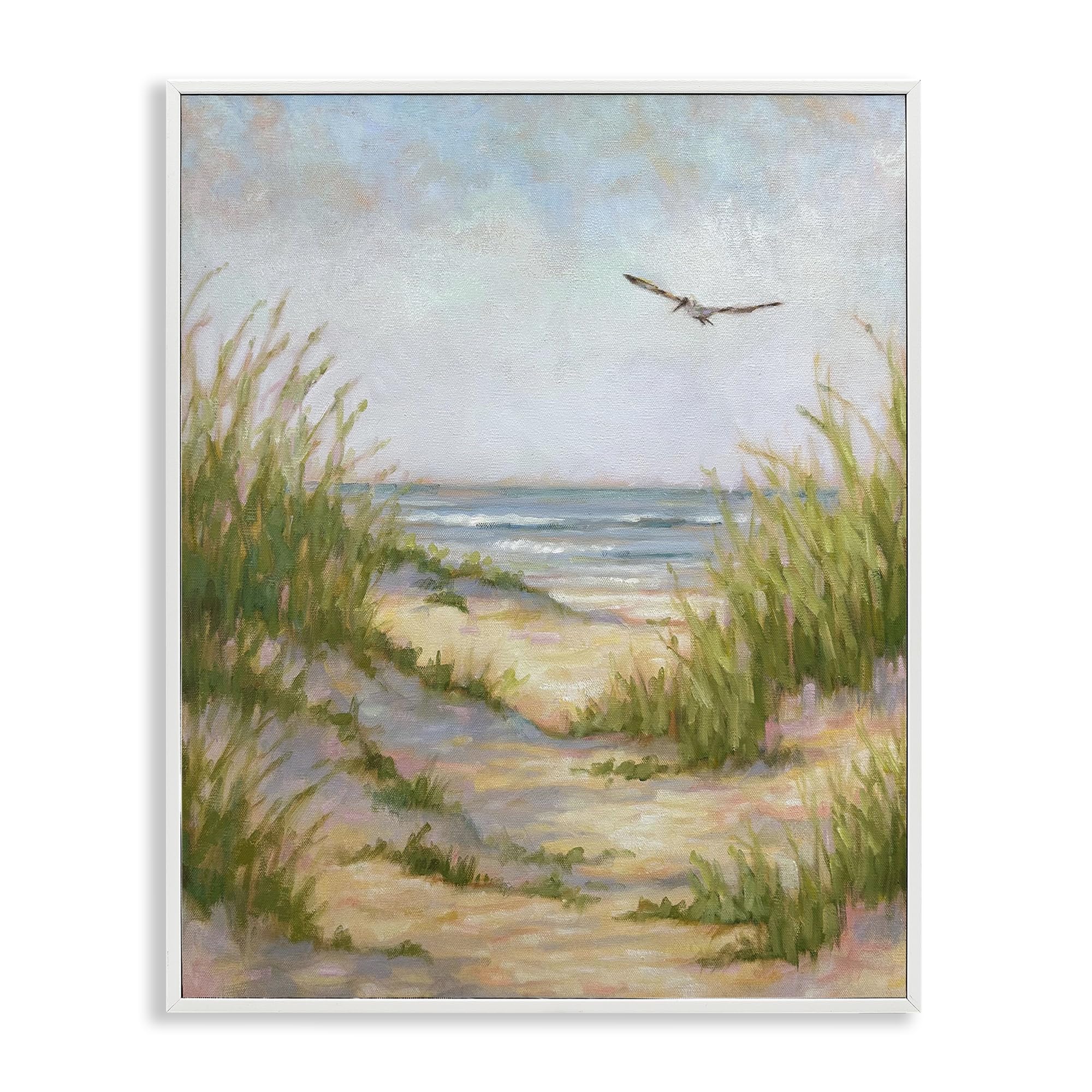 'Peaceful Beach Sand Dunes'| Framed Giclee Art