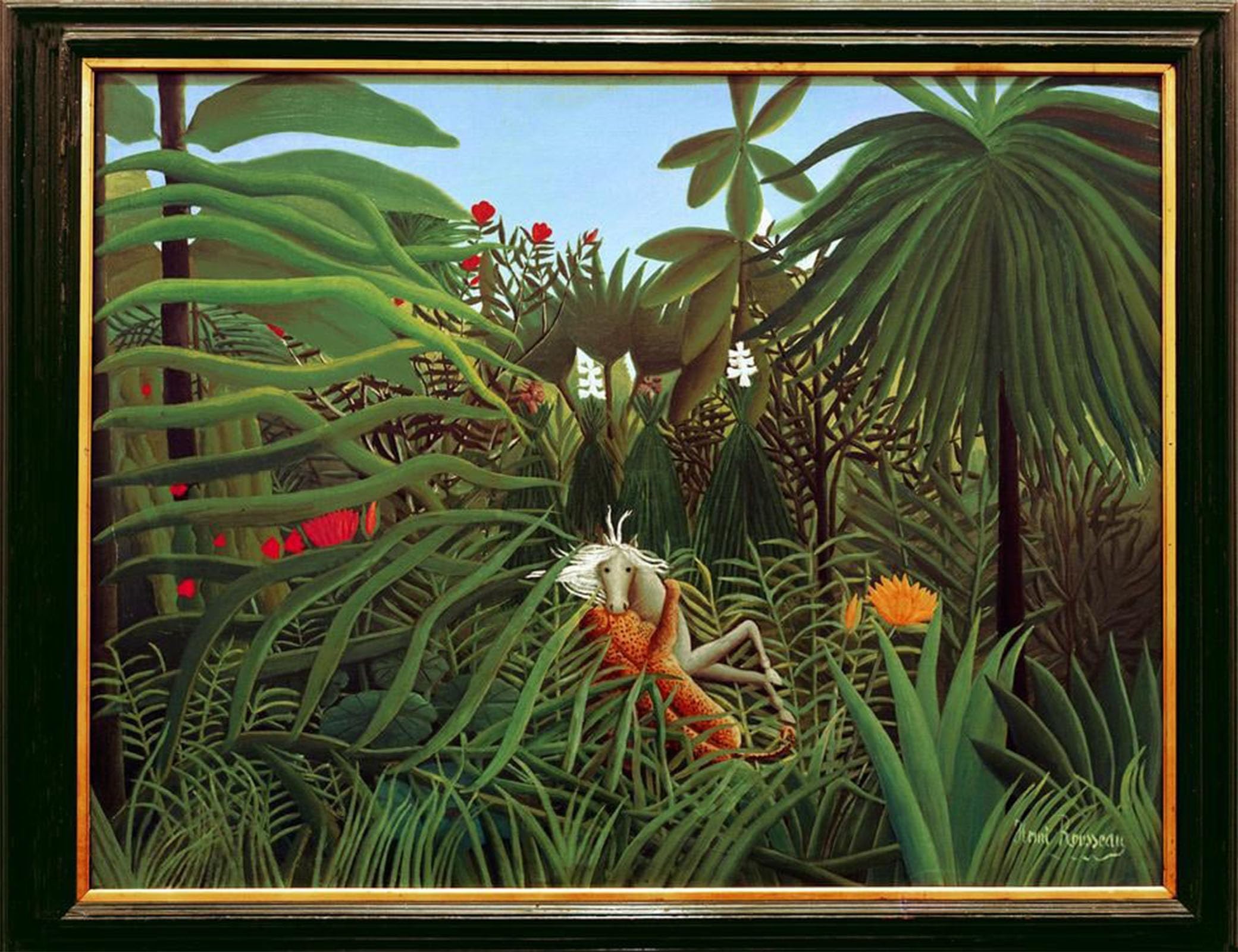Art Mural Cheval Henri Rousseau pour dynamiser un mur blanc vide - 5