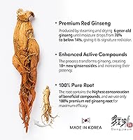 Vista 4 de Korean Red Ginseng (6-Year Root) (Enhanced Ginsenoside) 120 Vegan Capsules