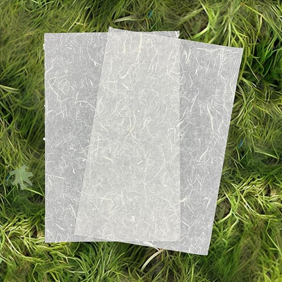 Mulberry Origami Paper - 60 A4 Sheets, Natural Fiber Rice Paper for Decoupage, DIY Art Crafts (White)