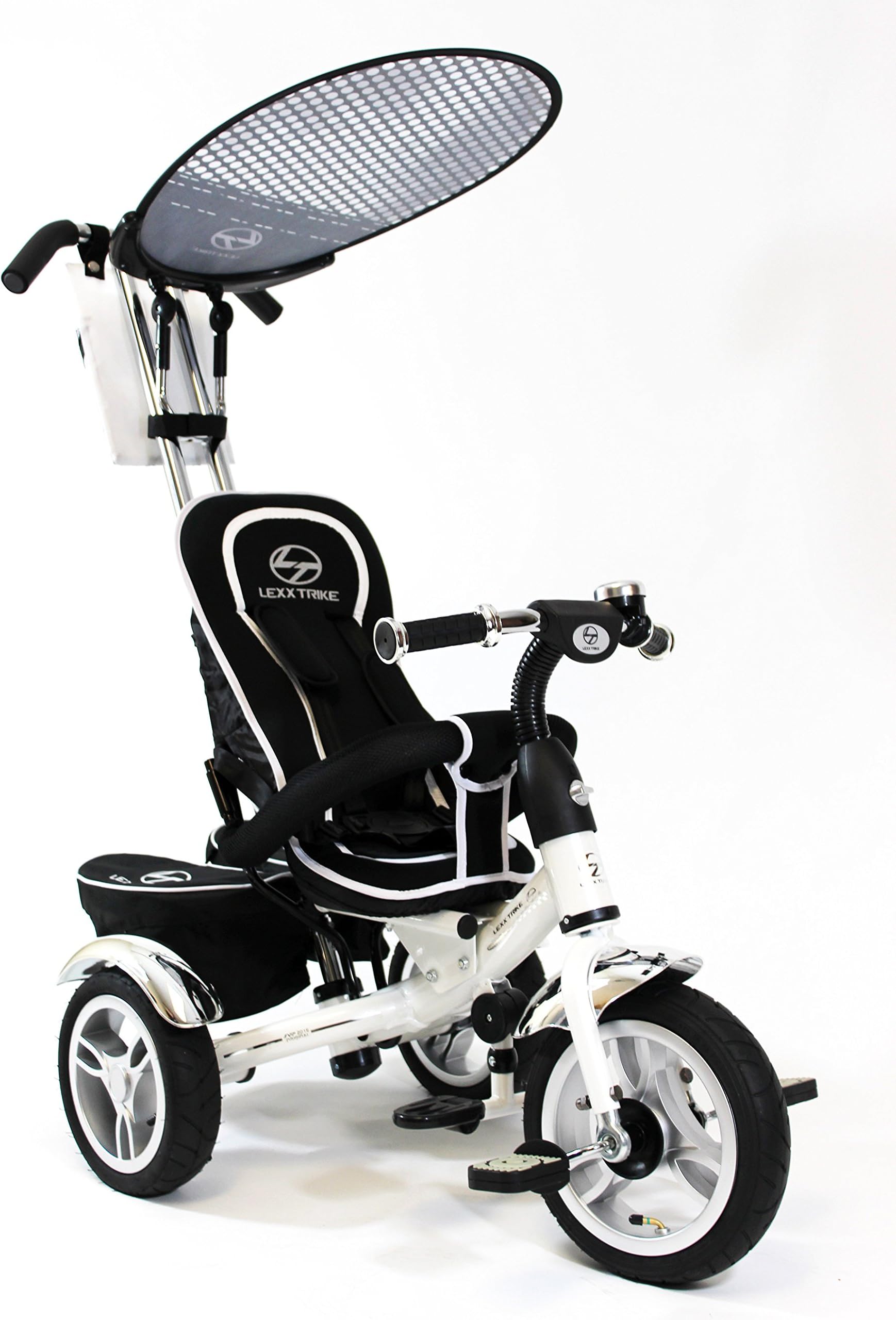 Lexx Trike 4in1 VIPโข Smart Kid's Tricycle 3 Wheel Bike Removable Handle & Canopy New White