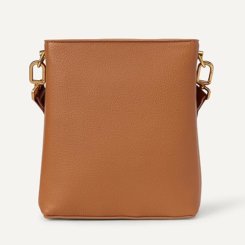 Miniatura 4 de Yaxa Essentials Bolso bandolera delgado de piel sintética para mujer