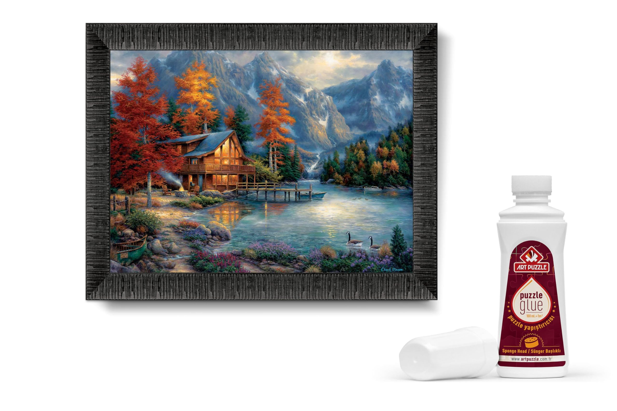 Art Puzzle Winter Shadow On River - Puzle con marco de 1000 piezas