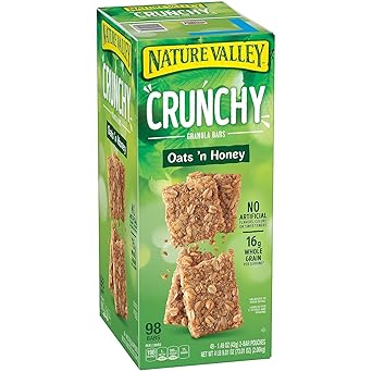 Nature Valley Crunchy Granola Bars Oats N Honey, 98-Count 1.49oz bars