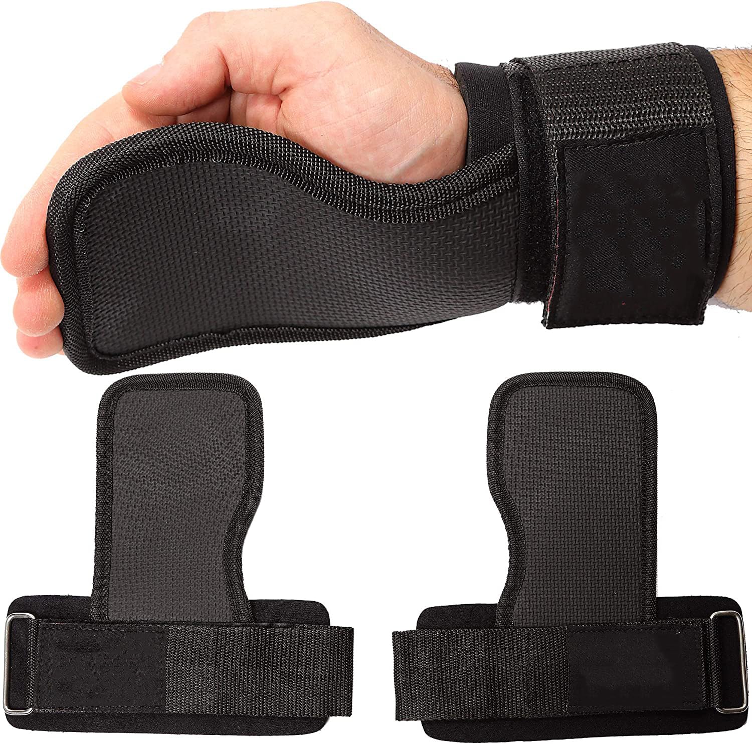 Leosportz Weight Lifting Palm Lifting Pads - Weightlifitng Grip Support | Lifting Deadlift for Maxmium Weight | Gym Gloves for Men (Black) (B0D542LPTV) Amazon Price History, Amazon Price Tracker