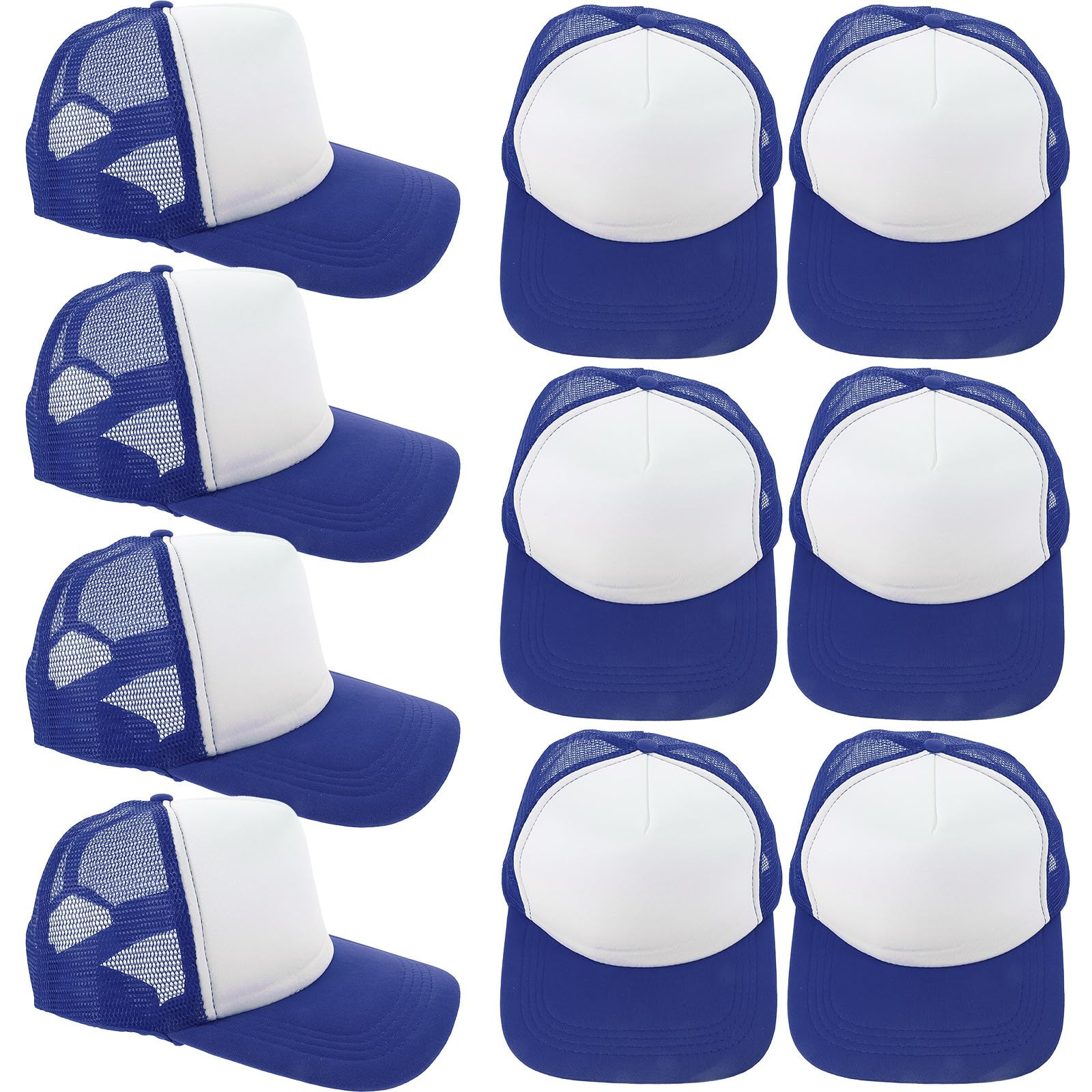 GLEAVI 10Pezzi Cappelli Vuoti Estivi in Poliestere Sublimazione Berretti Baseball DIY Trasferimento Termico per Uomo Donna Campeggio Pesca