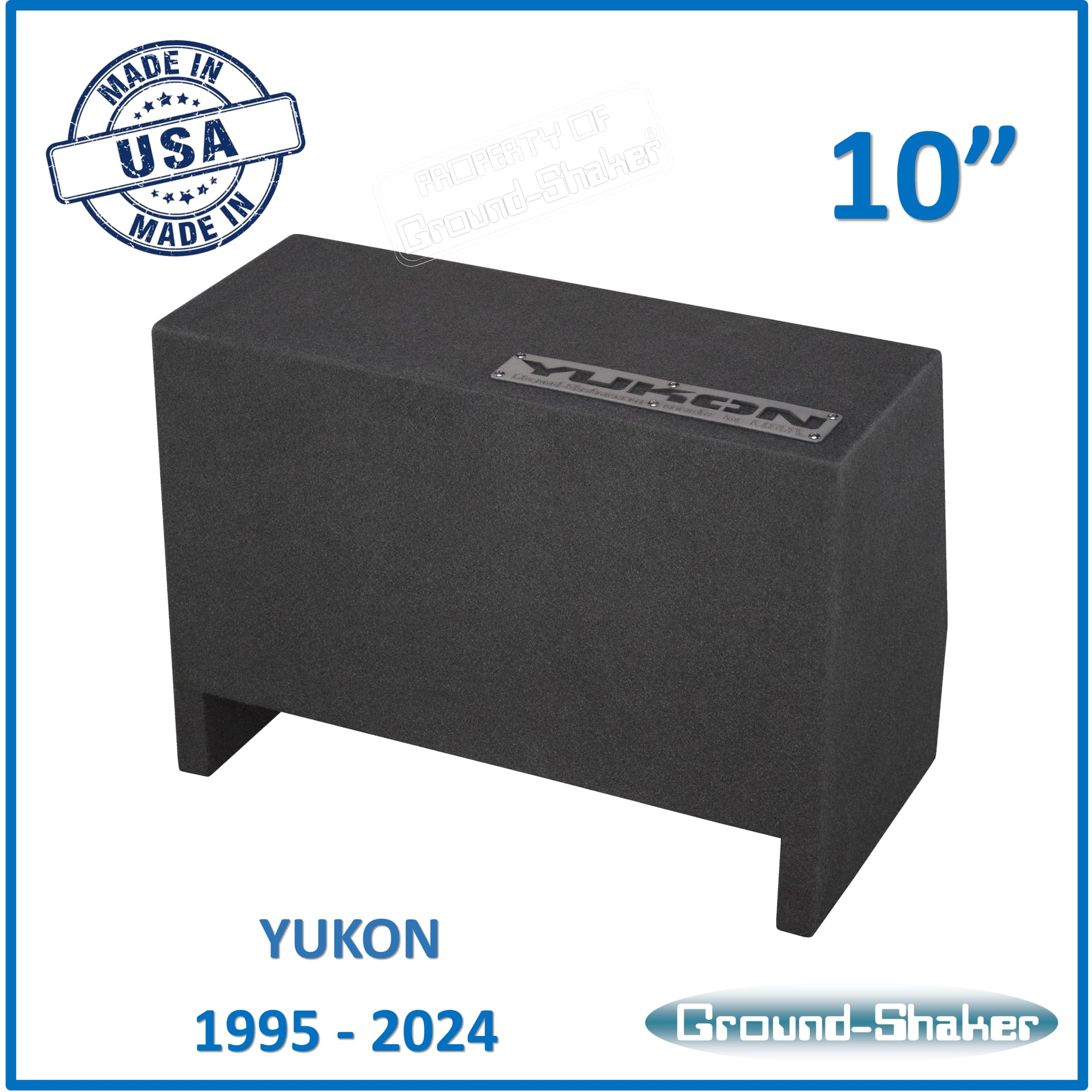 Yukon 1996-2024 Single Sealed Sub Box Subwoofer Enclosure (Sealed, 10