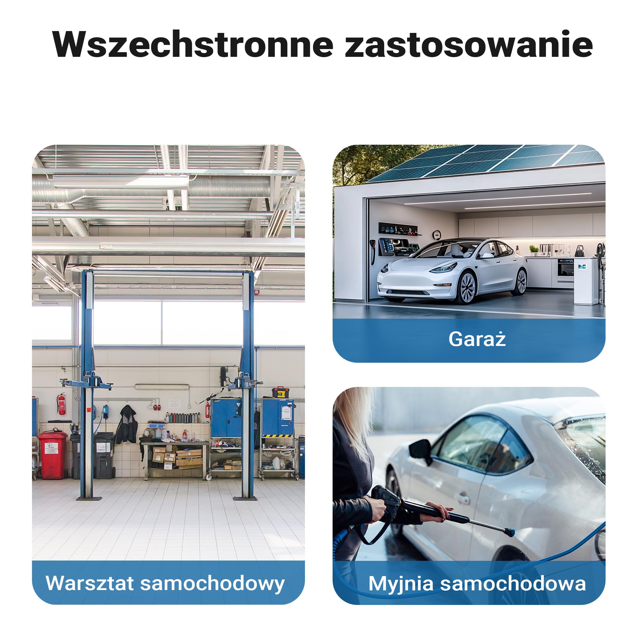 XPOtool dzielona rampa wjazdowa zestaw 2 wytrzymałych ramp samochodowych do 2,5 tony wykonanych z tworzywa sztucznego do samochodów osobowych