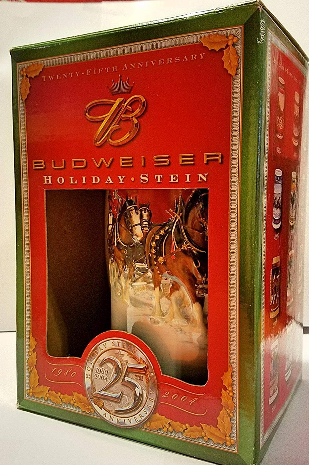 Amazon.com | Budweiser Holiday Stein 25 Years Souvenir Mug by