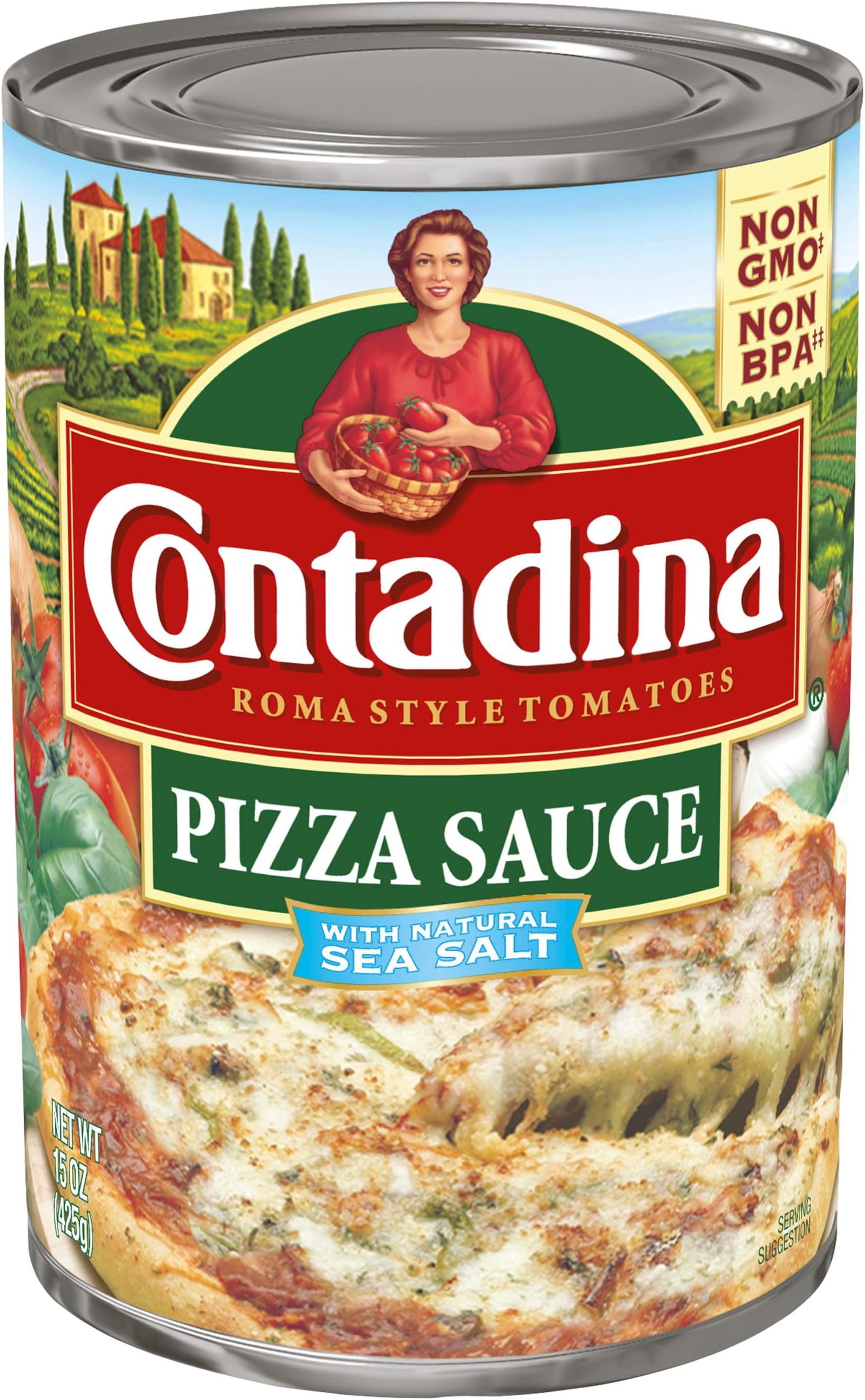 Canned Pizza Sauce with Natural Sea Salt, 15 Ounce