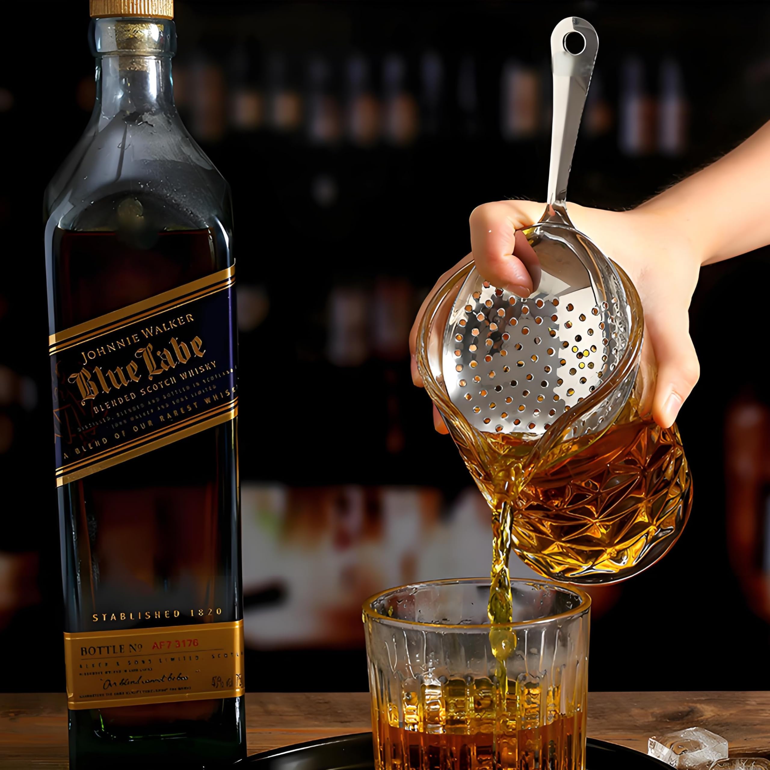 Paquete de 2 coladores profesionales para barman Julep – Colador de cóctel de cobre antiguo de acero inoxidable 304 para bar y camareros en casa, perfecto para cocteleras y vasos para mezclar 5