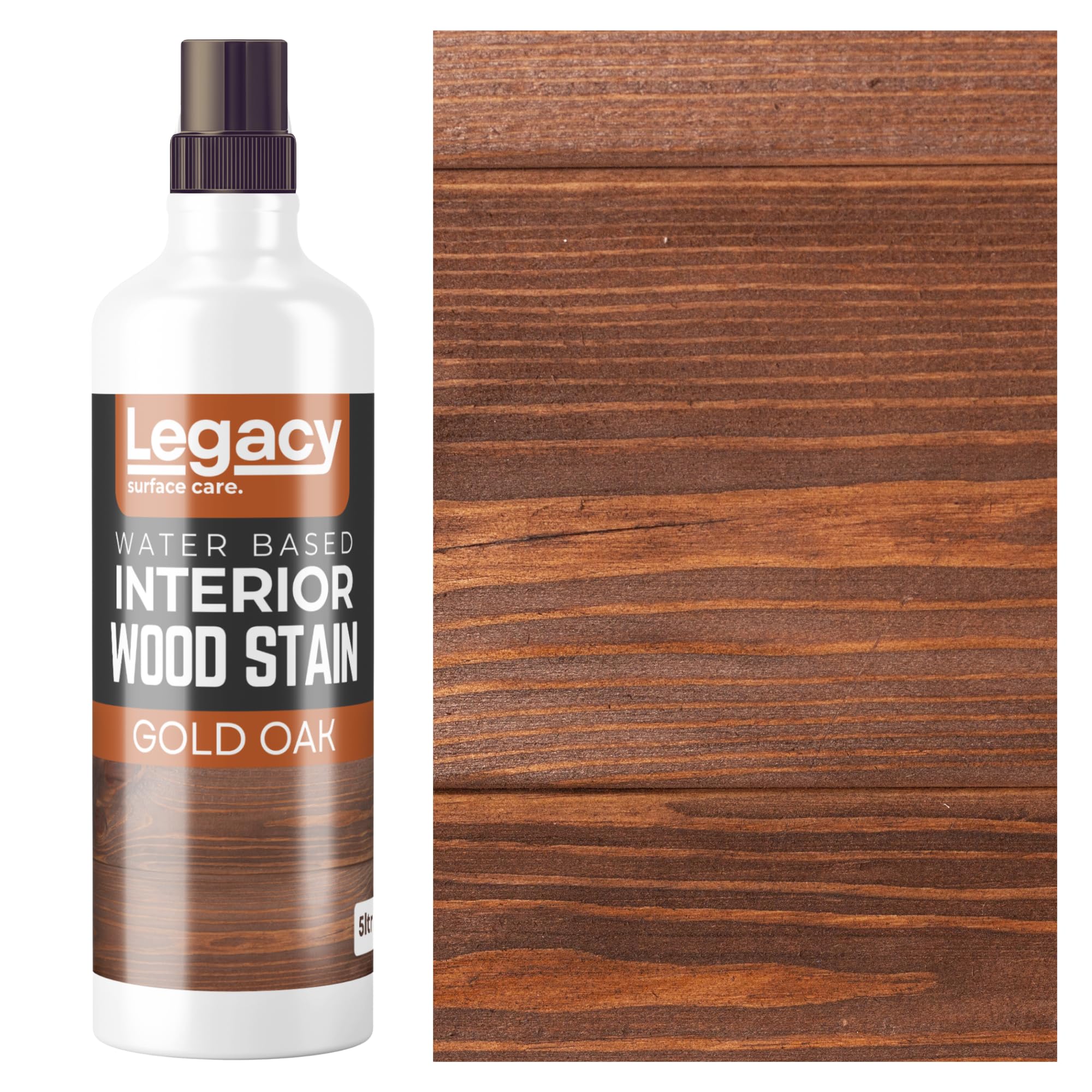 Mifica Gold Oak Legacy Surface Care Water Based Wood Stain (Gold Oak) – Fast Drying, Non-Toxic, Easy To Apply Wood Paint & Varnish For Indoor & Outdoor Furniture, Floors & Decking (, 1Ltr)