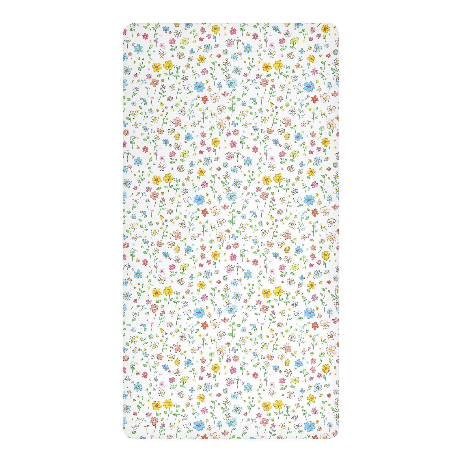 Literie imperméable pour berceau Summer Little Bloom - Drap simple 132 x 71 cm