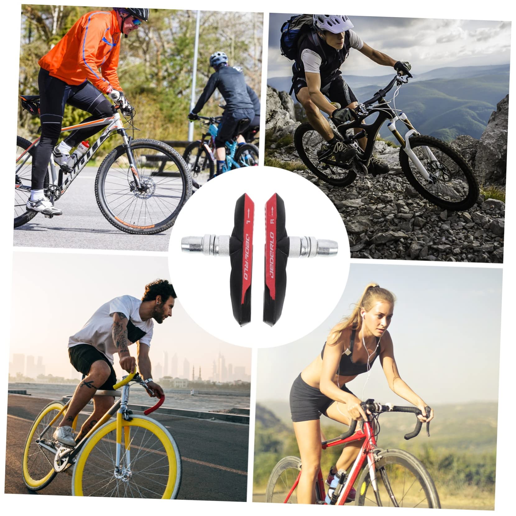 YARNOW 6 Paires De Plaquettes De Frein De Vélo Outil De Frein Coussinet en Feutre Vélo en Caoutchouc Vierge