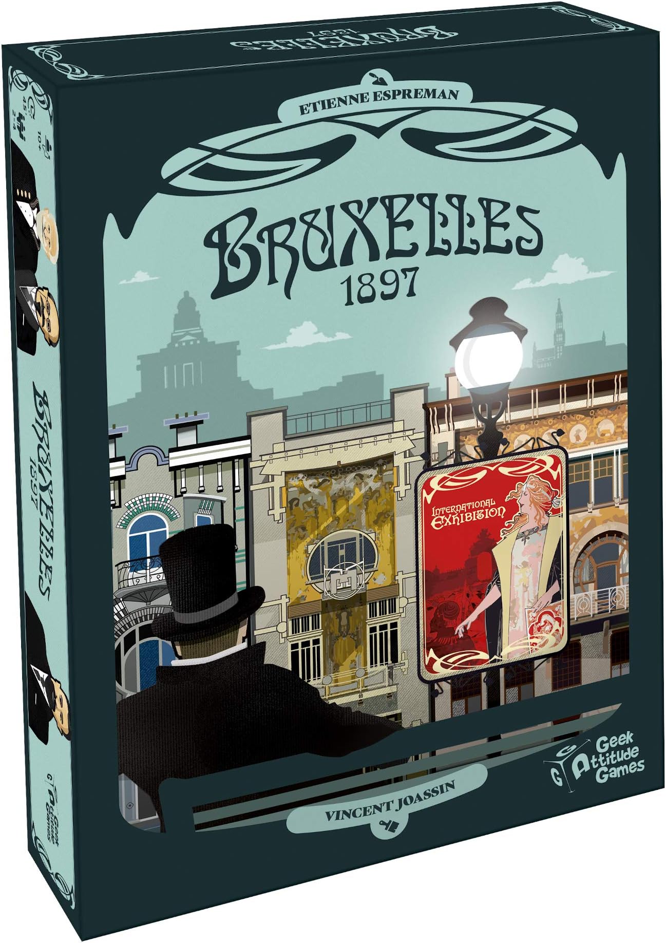Geek Attitude: Burxelles 1897, Board Game, Sequel to Bruxelles 1893, 2 to 4 Players, 45-60 Minute Play Time, For Ages 10 and up