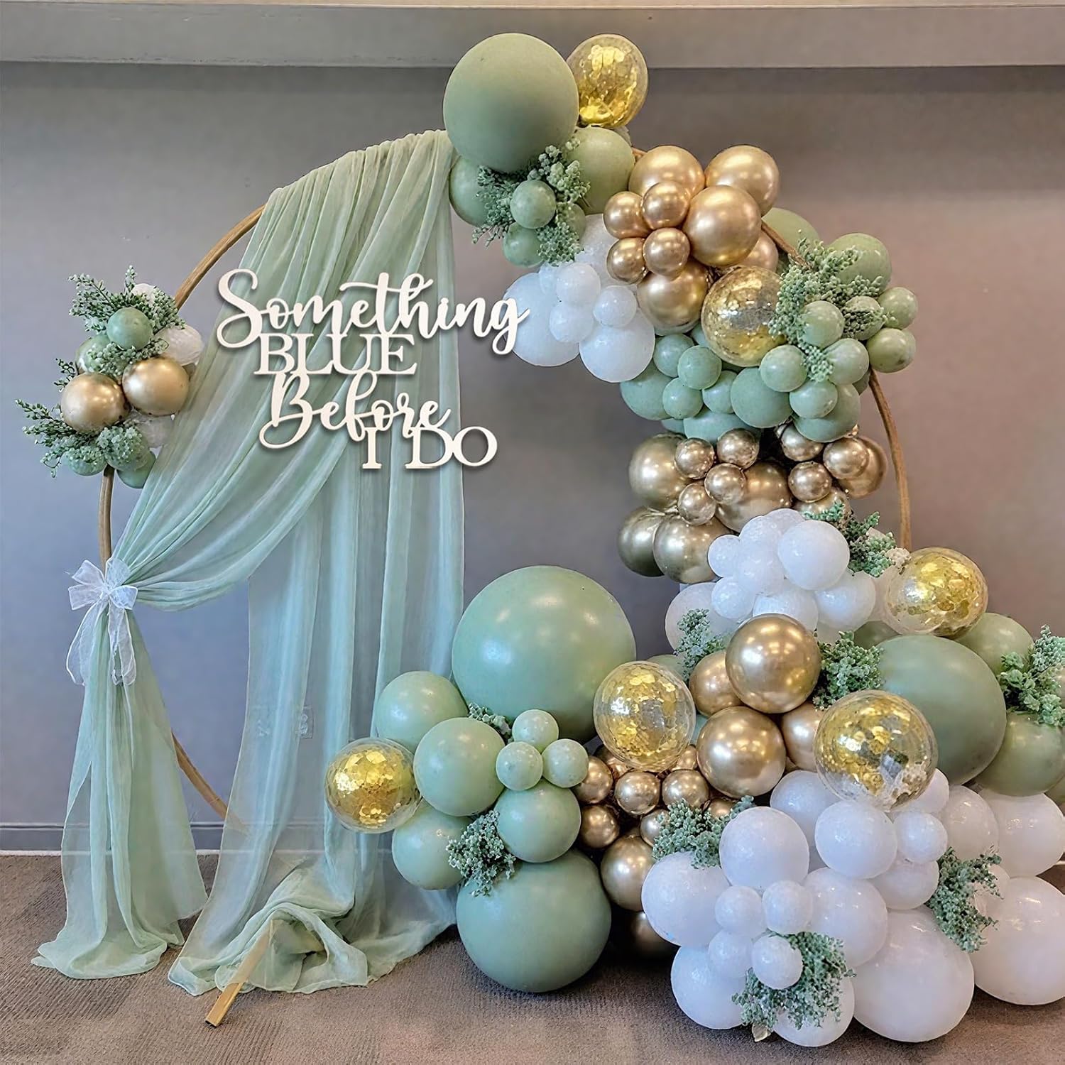 Bridal Shower Backdrop Wooden Sign - 'Something Blue Before I Do' Wood Sign Decoration, Engagement & Wedding Decor​ (Bridal Shower Backdrop Wooden Sign)