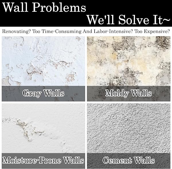 FARYODI 3D Self Adhesive Wallpaper, Waterproof and Moistureproof, Irregularity Heat Insulation Wallpaper, Self Adhesive Wallpaper for Staggered Plaster Walls - 2