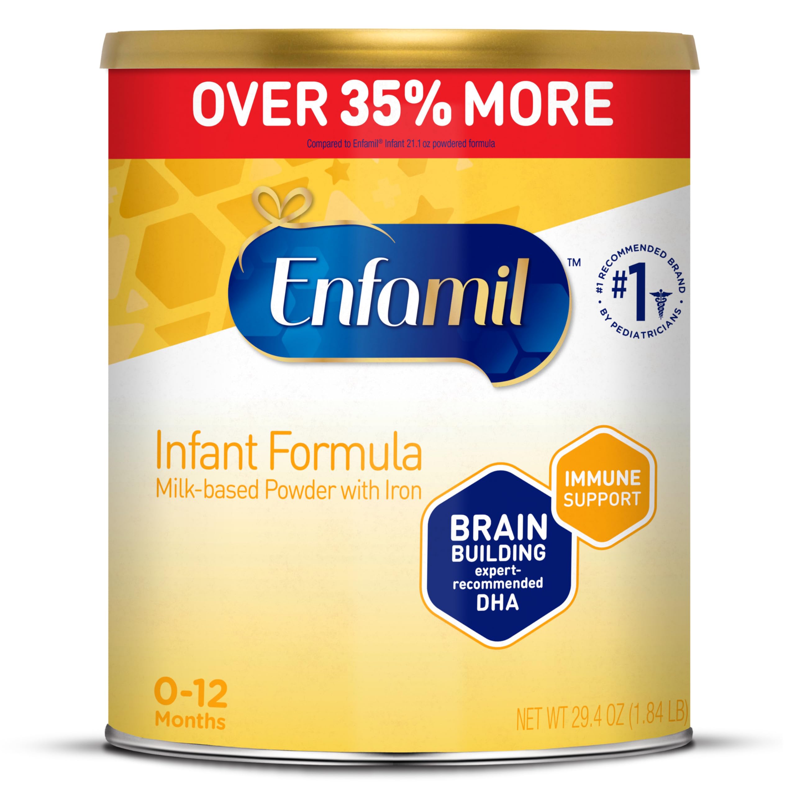 Amazon.com: Enfamil Infant Formula, Milk-Based Baby Formula with Iron, Omega -3 DHA & Choline, Powder Can 29.4 Oz : Baby