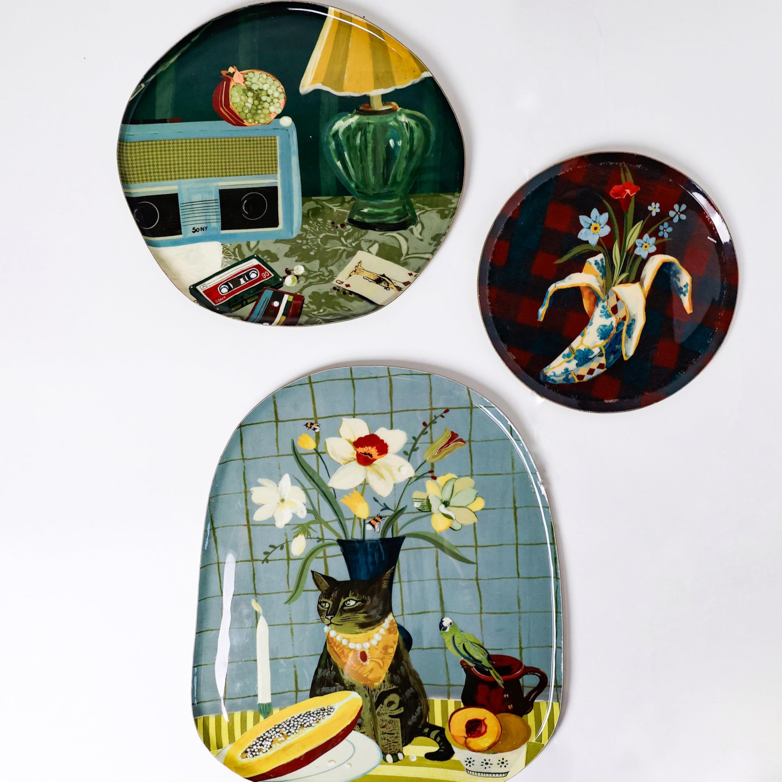 The Wishing Chair The Odd Trio Metal Wall Plates Set of 3 | Decorative Wall Plates for Living Room, Bedroom & Dining | Artistic Metal Wall Art for Home Décor-image-23