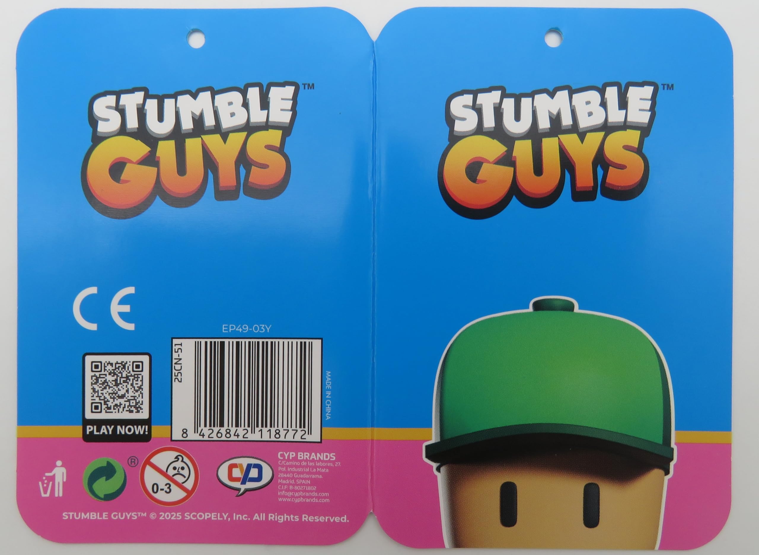 CYPBRANDS Stumble Guys astuccio a 3 scomparti licenza ufficiale per ragazzi e ragazze