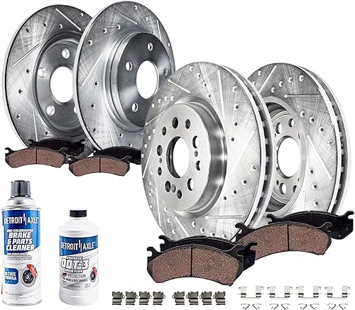 Miniatura 29 de Detroit Axle - Pastillas de freno para Ford Escape Focus Transit Connect Mazda 3 Sport 5 Volvo C30 S40 V50, 4 pastillas de freno de cerámica