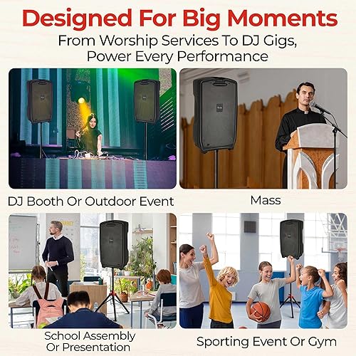 Miniatura 8 de Fender Paquete de sistema PA portátil Passport Venue S2 con soportes de altavoz compactos, micrófono, clip de soporte de micrófono, cable XLR