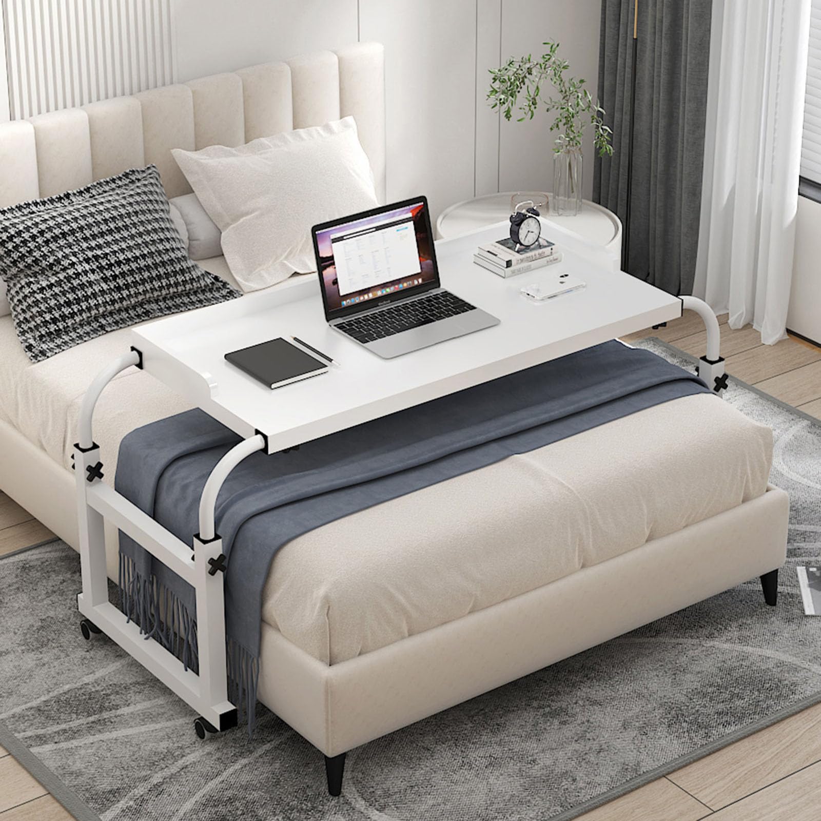 Table de lit réglable pour soulager le dos bureau d'ordinateur mobile extensible