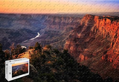 Rompecabezas de 1000 piezas – Material de madera del Parque Nacional del Gran Cañón, juguetes de entretenimiento de 29.5 x 19.6 pulgadas para