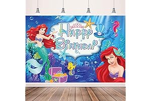 Mermaid Happy Birthday Backdrop: An Enchanting Underwater Party Decoration